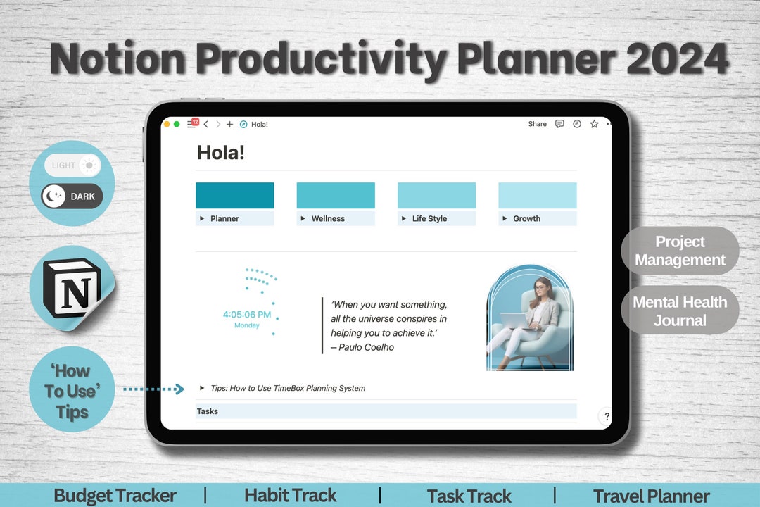 12 Week Year Planner Notion Budget Tracker | Notion Task Track | Notion ...