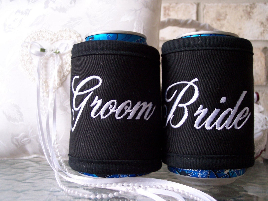 Bride and Groom Wedding Koozies Matching Set of 2 - Etsy