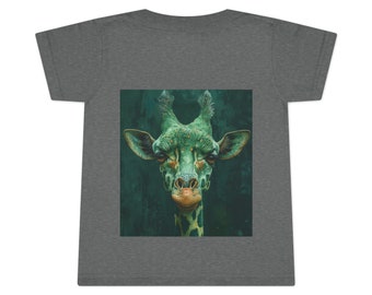 Mystical Aqua-Verde Giraffe Art Canvas - Cultural Blend Masterpiece