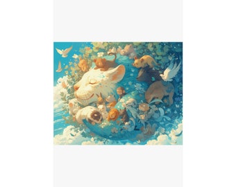 Enchanted Baby Animal Fable - Fine Art Print for Children