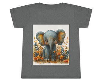 Playful Elephant Jungle Quest - Soft-Toned Nursery Tee