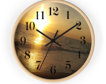 Beach Sunset Wall Clock