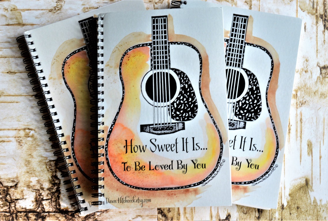 Journal Notebook, Guitar Journal, Guitar Notebook, Martin Guitar