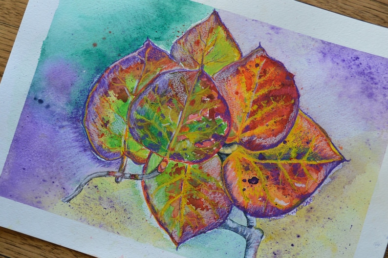 Floral Home Decor Colorful Plant Sea Grapes Plant Floral ORIGINAL Watercolor Painting Botanical Plants Floral Watercolor ORIGINAL Painting