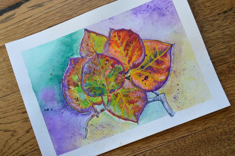 Floral Home Decor Colorful Plant Sea Grapes Plant Floral ORIGINAL Watercolor Painting Botanical Plants Floral Watercolor ORIGINAL Painting