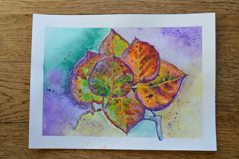 Floral Home Decor Colorful Plant Sea Grapes Plant Floral ORIGINAL Watercolor Painting Botanical Plants Floral Watercolor ORIGINAL Painting