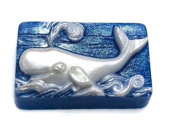 Title: Handcrafted Whale Soap - Moby Novelty with Glitter for Ocean Decor