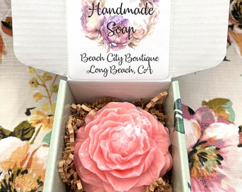 Ready to Ship Mother's Day Gift: Handcrafted Peony 3D Soap in Elegant Gift Box, Ready to Gift