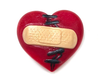 Broken Heart Soap, Valentine Soap, Stitched Heart, Gift for BFF, Gift for Her, Gift for Him