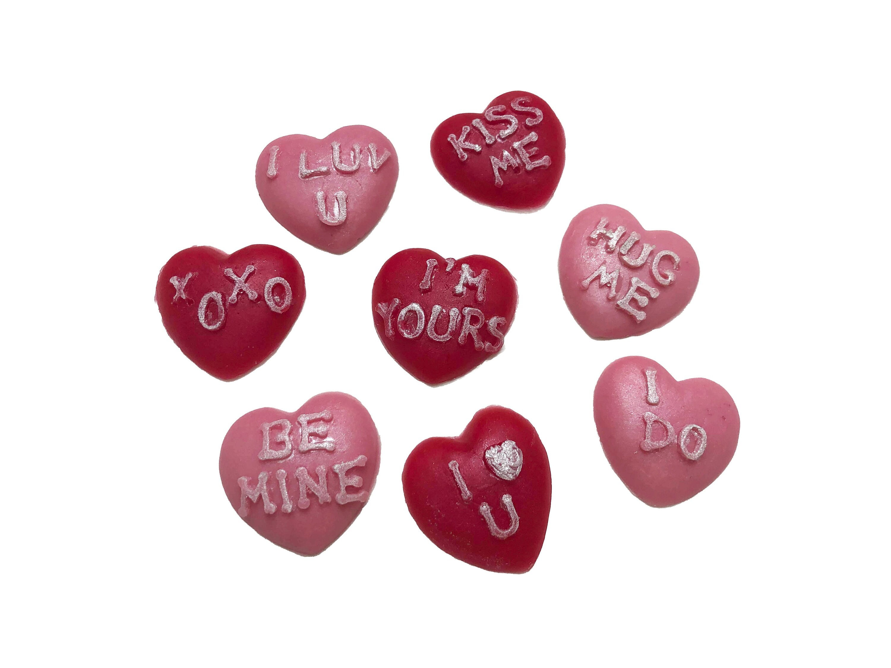 Conversation Hearts Soap, Soap Embeds, Valentine Favors