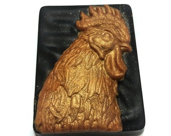 Farmhouse Rooster Soap - Handcrafted Farm Animal Soap for Kitchen and Bath, Guest Size