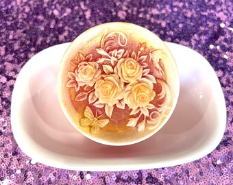 Rose Soap with Gold Shimmer - Perfect Mother’s Day Gift