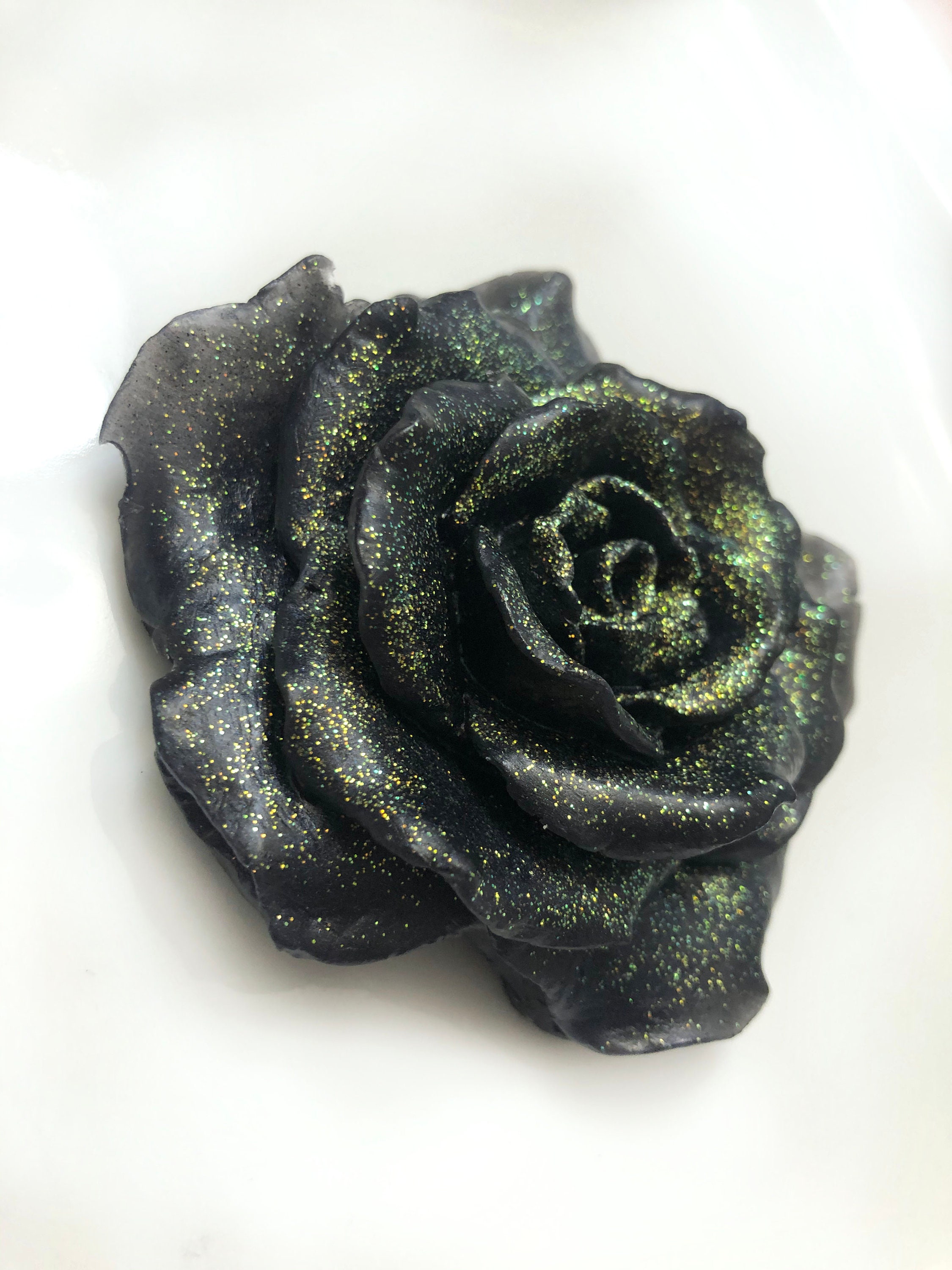 Rose Soap Black Rose Day of the Dead Goth Soap Glitter | Etsy