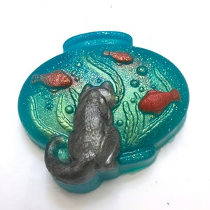 Cat Soap, Fish Bowl Soap, Novelty Soap, Goldfish Soap, Guest Soap, Cat Lover Gifts, Kitty Soap, Glitter Soap image 6