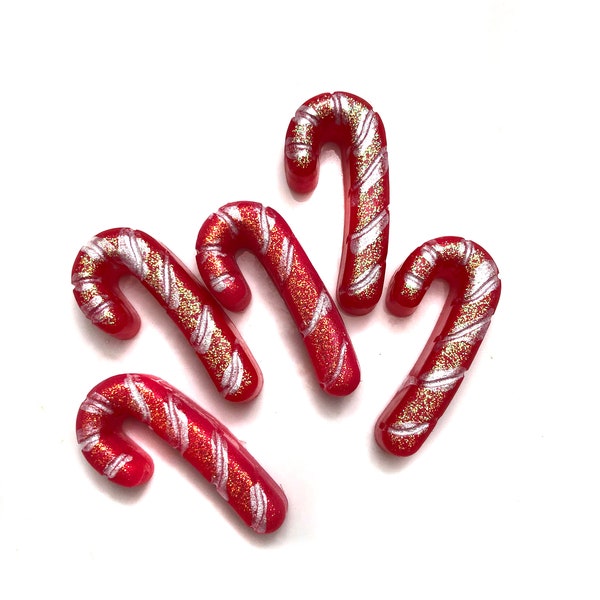 Peppermint Candy Cane Soap Embeds for Bath and Body Product Embellishments  and Holiday Favors