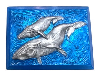 Whale Soap, Ocean Soap, Vegan Soap, Handmade Soap, Beach House Soap, Humpback Whale Soap, Gift for Him, Ocean Decor