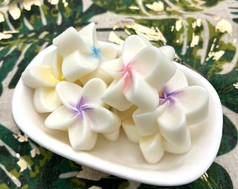 Plumeria Mini Soap Set: Hawaiian Decor for Your Tropical Bathroom, Luau Party or toppers on your bath and body projects