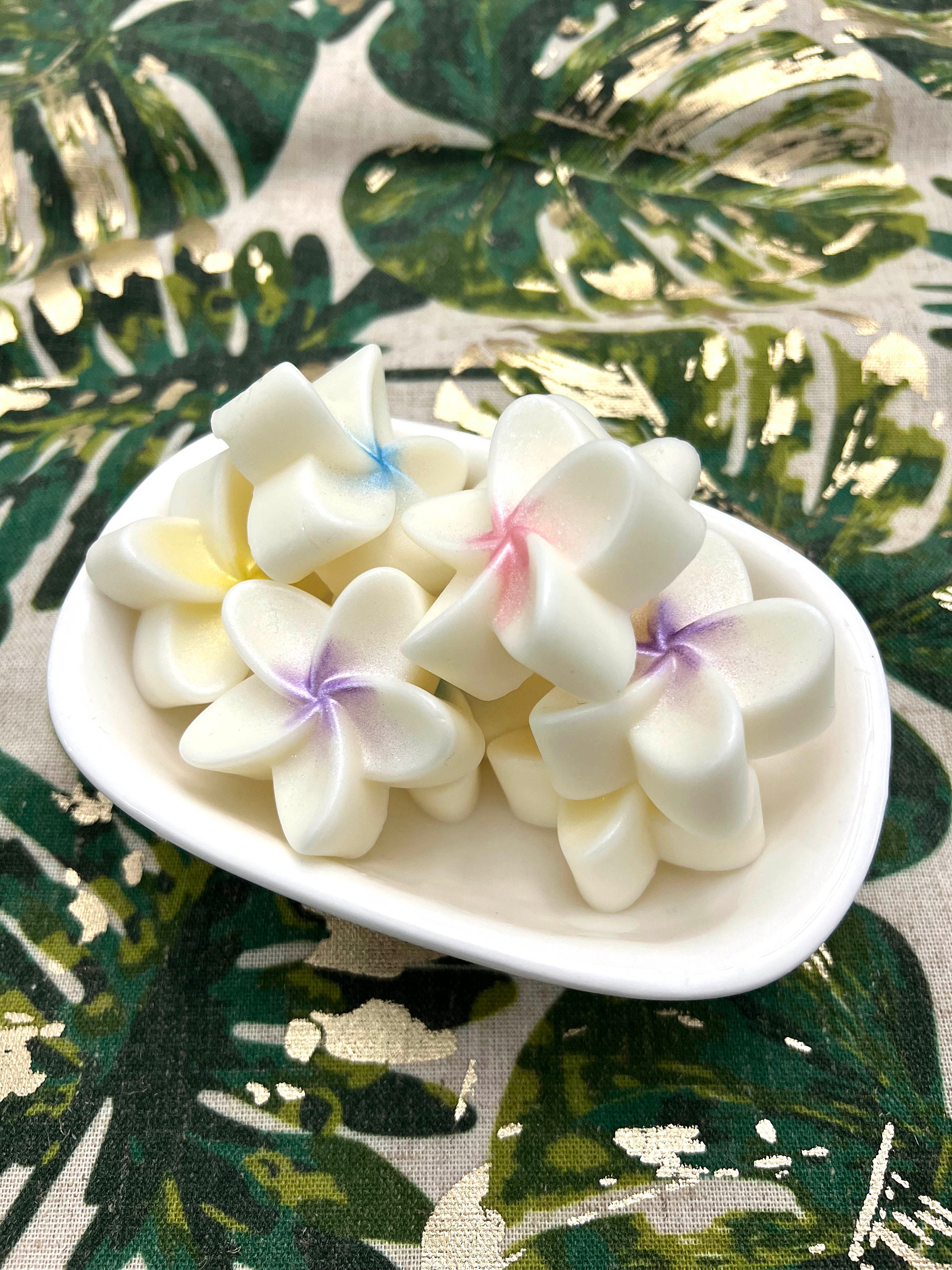 Plumeria Mini Soap Set: Hawaiian Decor for Your Tropical Bathroom, Luau Party or toppers on your bath and body projects