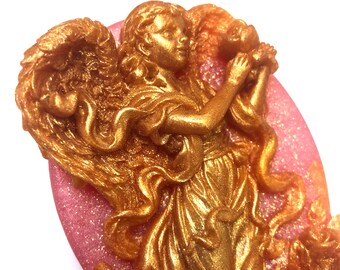 Valentine Soap, Valentines Day Gift, Sweetheart Soap, Angel Wings, Angel Figurine Soap, Rose Soap, Girlfriend Wife Gift, Gift Soap