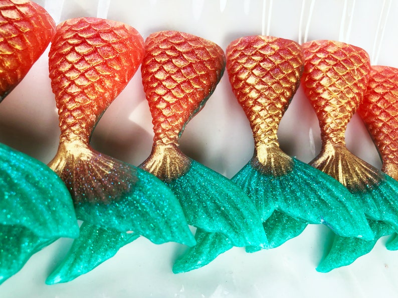 Mermaid Tail Soap, 10 Tails, Mermaid Party Favor, Mermaid Birthday, Mermaid Gift, Mermaid Party Supplies, Mermaid Tail image 5