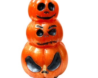 Pumpkin Soap - Halloween Decor - Stack of Pumpkins - Handcrafted Soap Bar