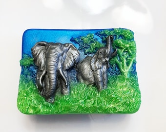 Elephant Soap, Handmade soap, safari soap, endangered elephant, gift for him, gift for her, vegan gifts, birthday soap, masculine fragrance