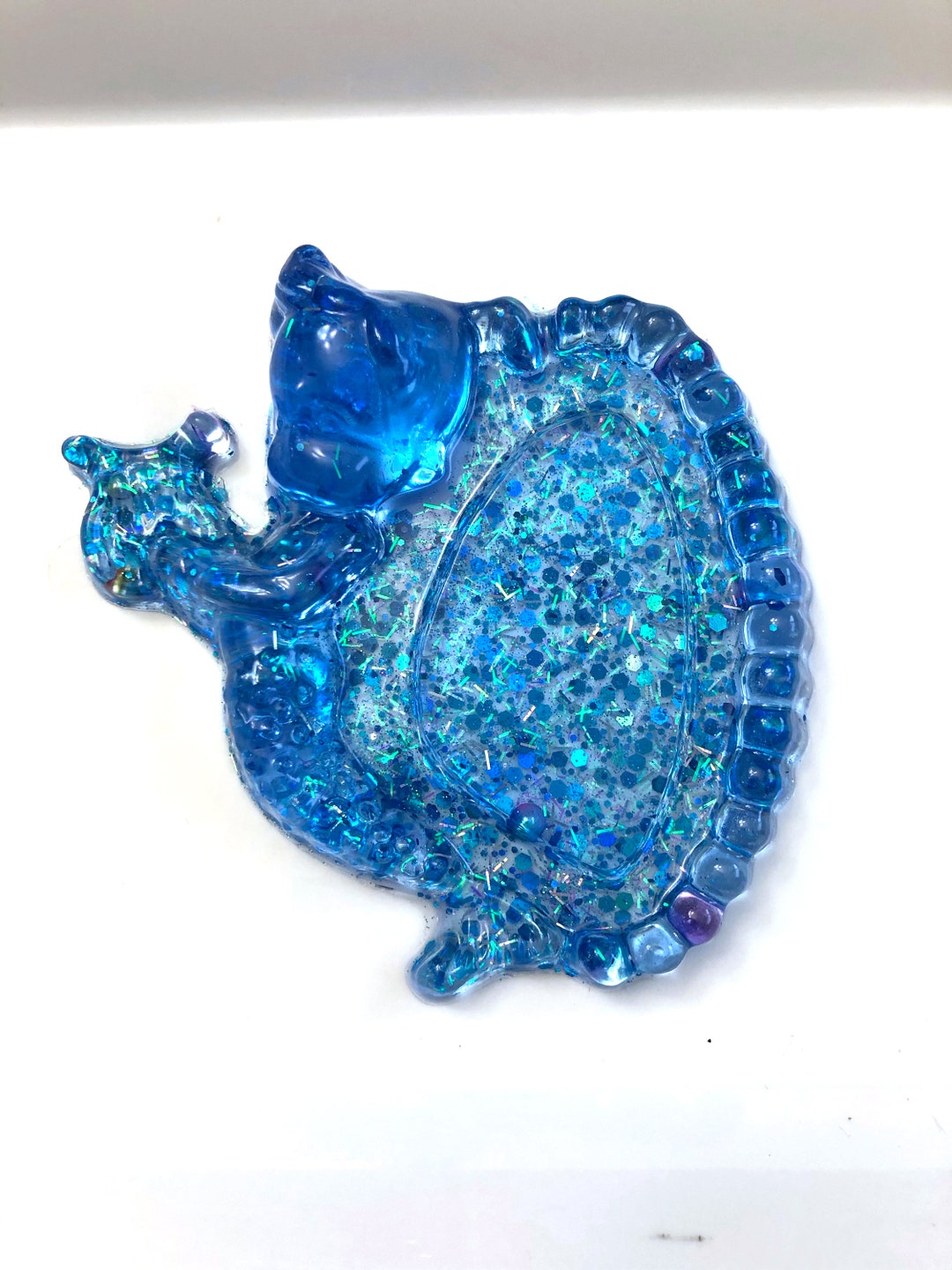 Soap Dish, Mermaid Soap Dish, Soap Holder, Resin Soap Dish, Bathroom Accessories, Blue Glitter