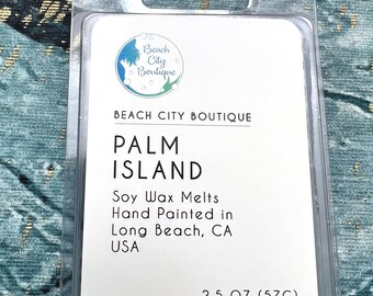 Palm Island Wax Melts, 6 pieces per pk, Clamshell Melt, Soy Wickless Candle, Ready to Ship