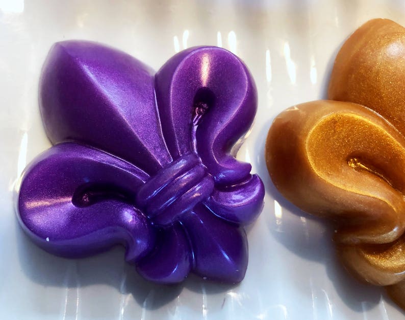 Mardi Gras Soap Fat Tuesday Fleur de Lis Soap Small Guest Etsy