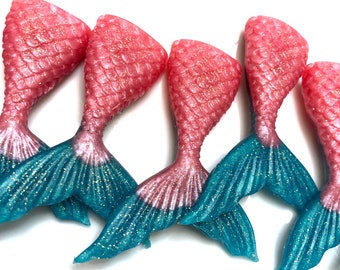 Mermaid Party, 10 Tails, Pink Mermaid Tail Soap DIY  Favors - Sweetly Scented for Your Mermaid Party!