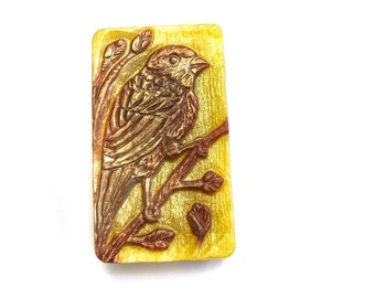Brown Bird Wren Soap - Handcrafted Artisan Soap for Bird Watchers and Mom Gifts