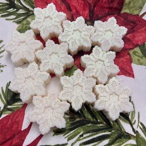 Snowflake Favors, Spark, 10 pieces, Soap embeds, Holiday aroma