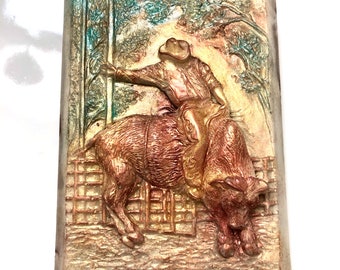 Bull Rider Soap - Handmade Rodeo Theme Bar Soap for Cowboy Gifts, Gift for Him