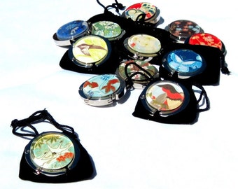 Purse Hooks - Party 6 Pack - Assorted Designs - Japanese Chiyogami Geisha Gem Purse Hangers