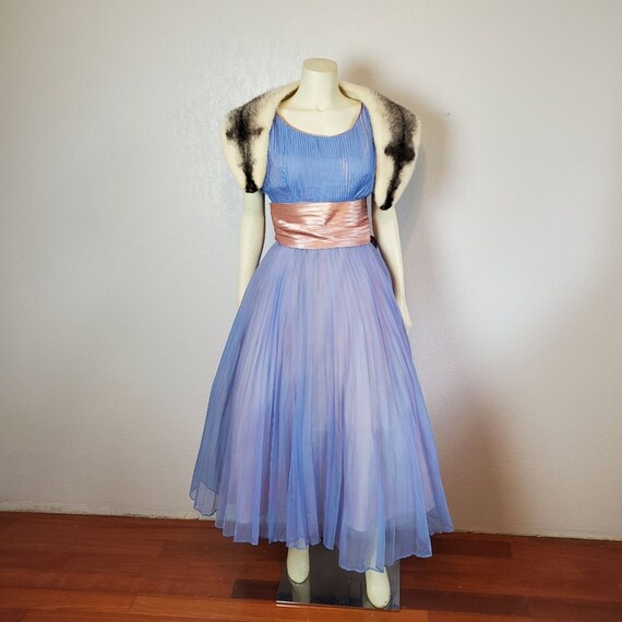 Vintage 50s Cupcake Tulle Prom Evening Dress