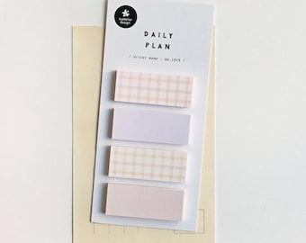 Juego de notas adhesivas en tonos pastel - Suatelier Design Aesthetic Sticky Memo Daily Plan No. 65