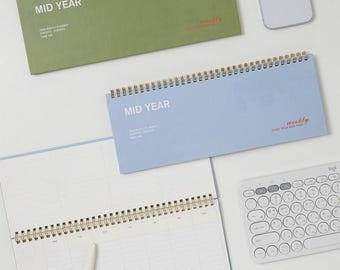 日付なしウィークリー卓上カレンダー / アンテナショップウィークリープランナー韓国文具スケジューラー 미드이어 위클리 플래너
