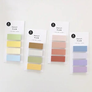 Color Block Sticky Note Set - Suatelier Design Aesthetic Sticky Memo Daily Plan