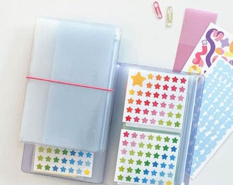 Sticker Organizer / Jam Sticker Book v2 // Sticker Book with Zipper Pouch Journaling Supplies for Scrapbooking Sticker Organizer
