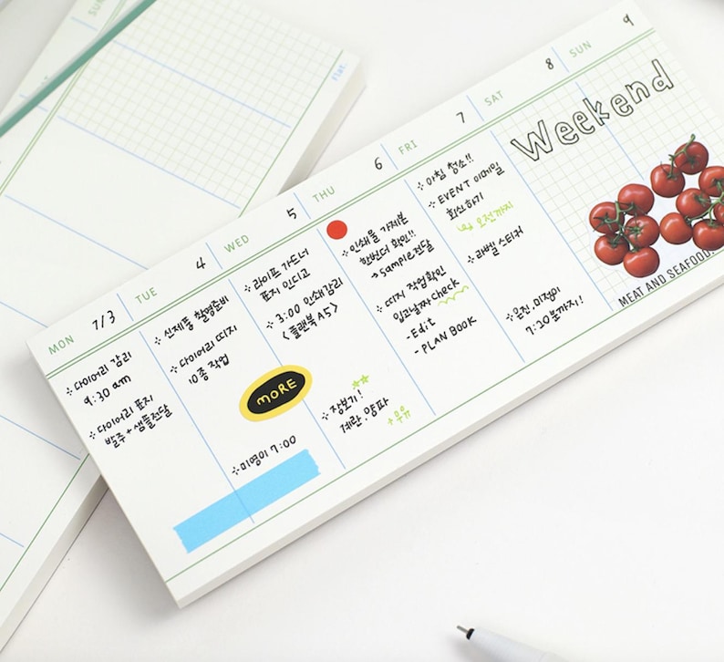Flat Notepads Planner Sheets / Habit Track Goal Tracker / Weekly ...