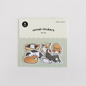 Cute Cat Stickers for Journaling Stickers for Cat Lover Gift Idea Korean Stationery Lover Gift for Kids Stickers