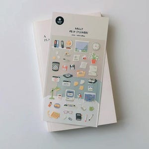Suatelier Stickers No. 1174 &quot;retro office&quot; - Daily Deco Stickers for Planner Lover Gift Idea for Journaling Korean Stationery