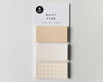 ニュートラルカラーの付箋セット - Suatelier Design 美的付箋メモ デイリープラン No.66