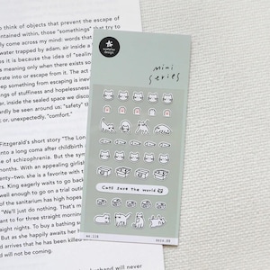 Cute Cat Stickers for Journaling Scrapbooking Card Making Kitten Sticker Sheet