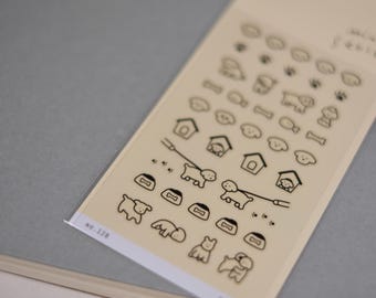 Cute Dog Stickers for Journaling Stickers / Suatelier Mini Series Stickers - No. 128 Deco. 18