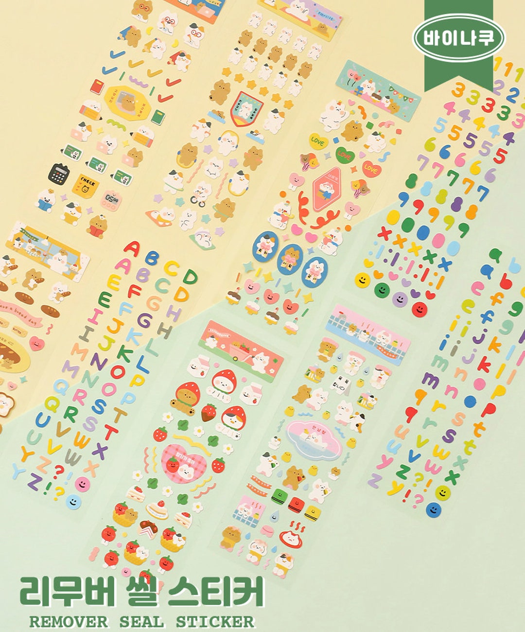 Cute Deco Stickers for Planner Stickers BY.NACOO Korean Stationery ...