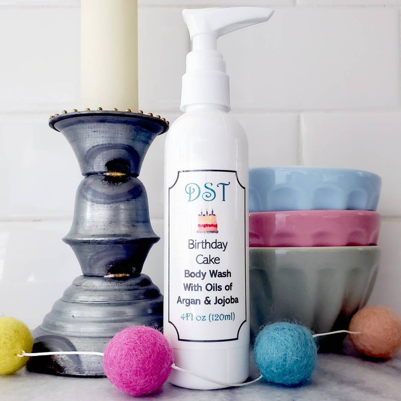 BIRTHDAY CAKE Body Wash with Argan & Jojoba Oil Etsy