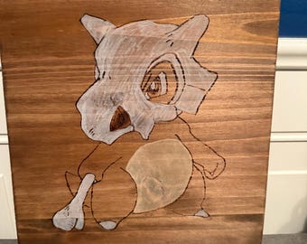 Cubone Wood Wall Decor