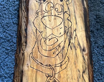 Scooby Doo Wood Carving live edge