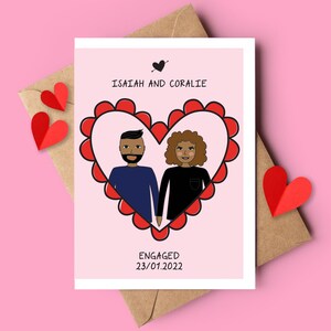 Carte de portrait d’anniversaire ou de mariage personnalisée image 2